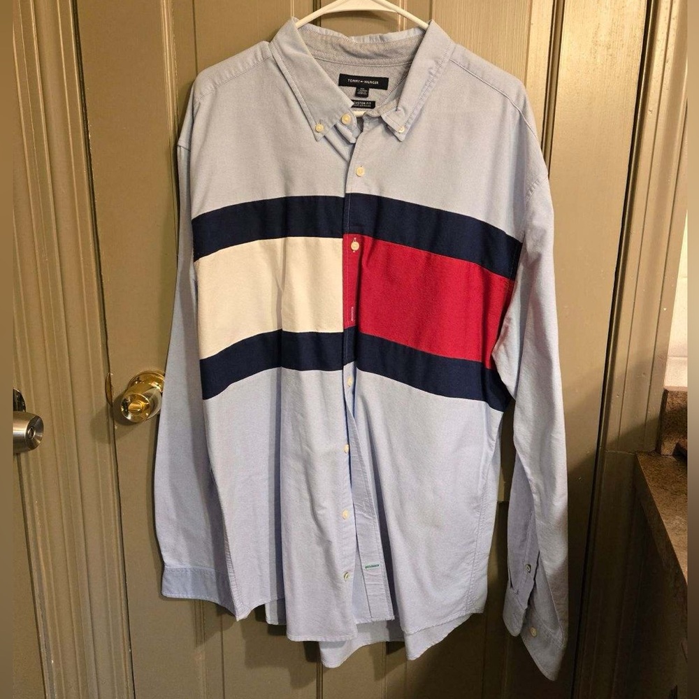 Tommy Hilfiger Men’s XXL Dress Shirt (Light Blue)